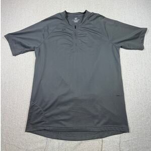 Fox Racing Men XL Gray Air Cool Short Sleeve 1/4 Zip Performance Running Shirt